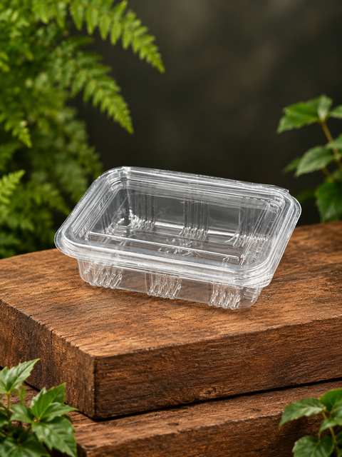 100 ml Transparent Hinged Boxes for Brownies