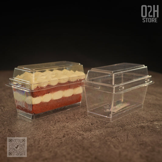 125ml Rectangle Mousse Container with Lid