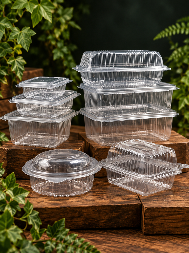 Transperent PET Hinged Box