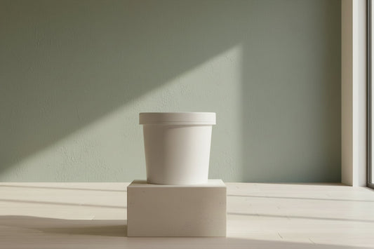 (1000 ml) Premium white paper container with lid - leak proof
