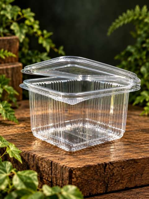 500 ml Transparent Hinged Boxes