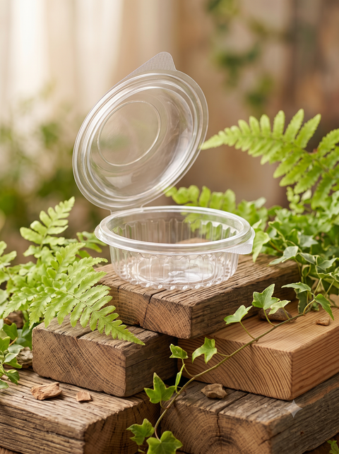 20 oz (600 ml) Round Clear Bakery Container with Lid | For Donuts & Mini Cakes