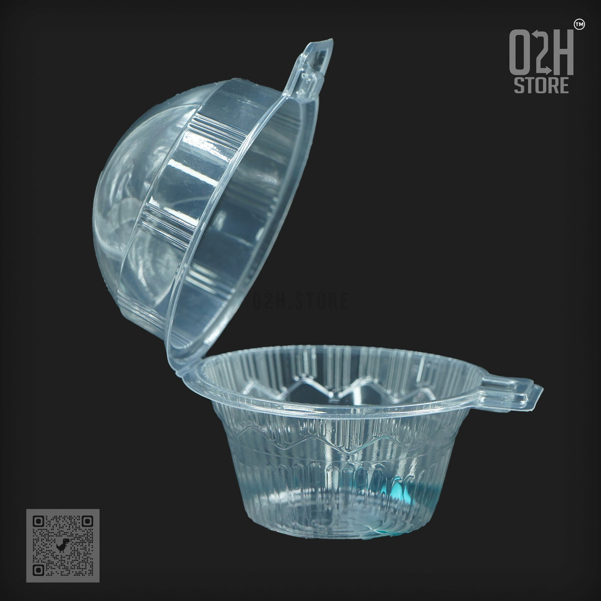 Single Muffin Clear Hinged Packaging Box