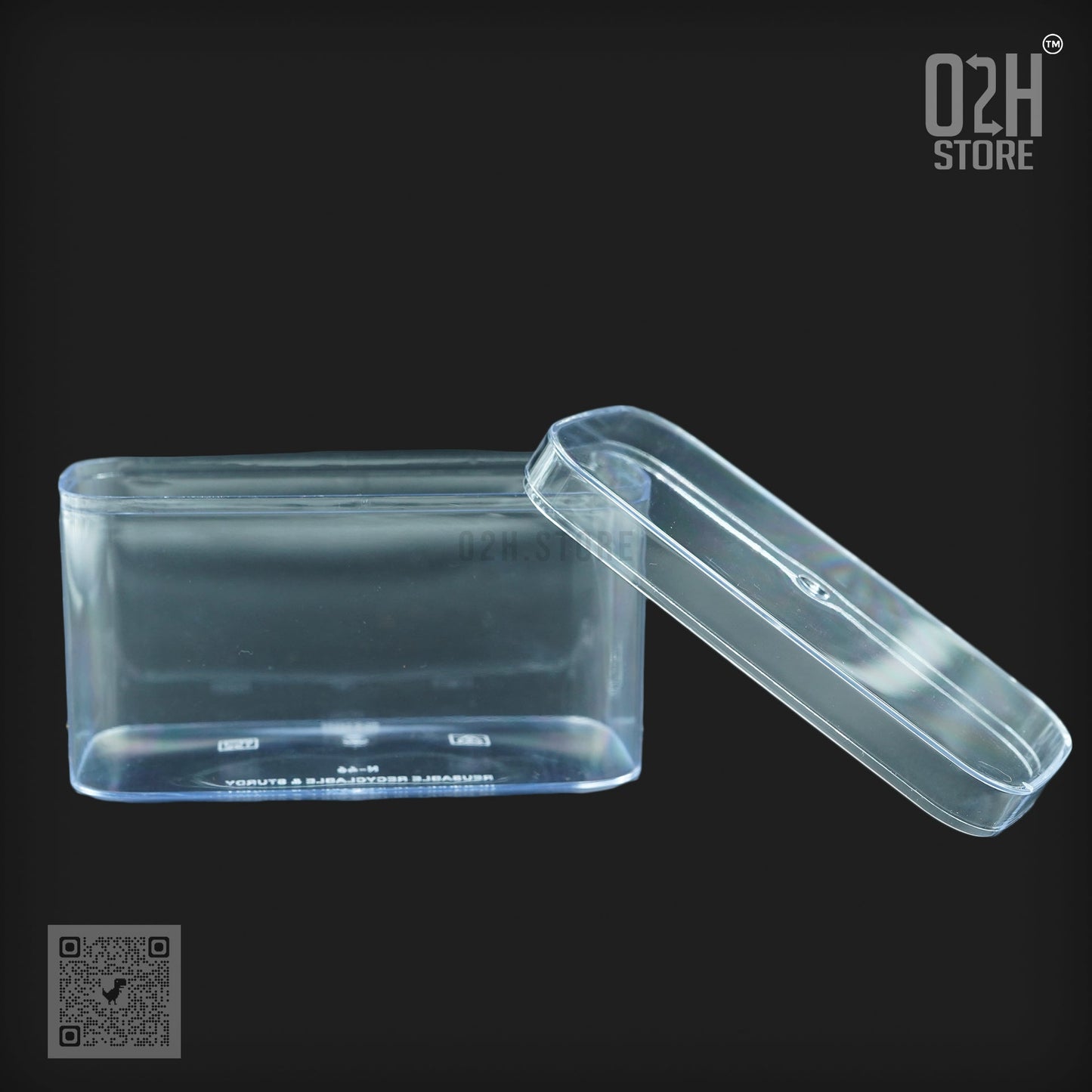 320ml Dessert Container – Rectangular & Clear