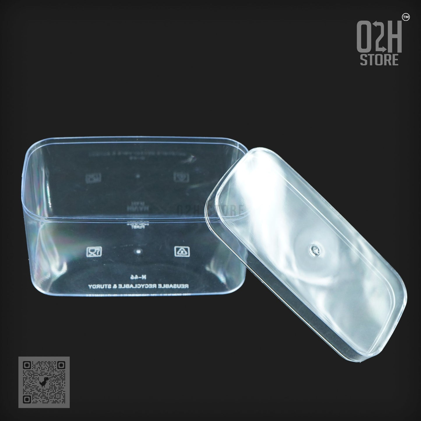 320ml Dessert Container – Rectangular & Clear