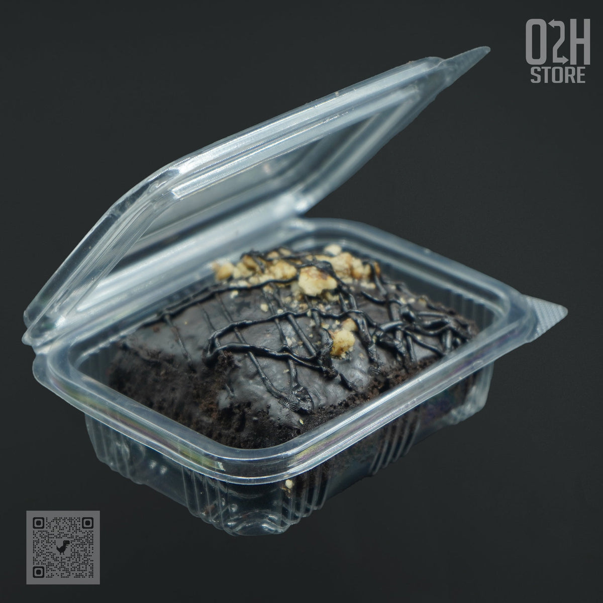 Sample: 100 ml Transparent Hinged Boxes for Brownies (2 Pcs)