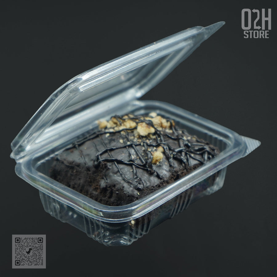 Sample: 100 ml Transparent Hinged Boxes for Brownies (2 Pcs)