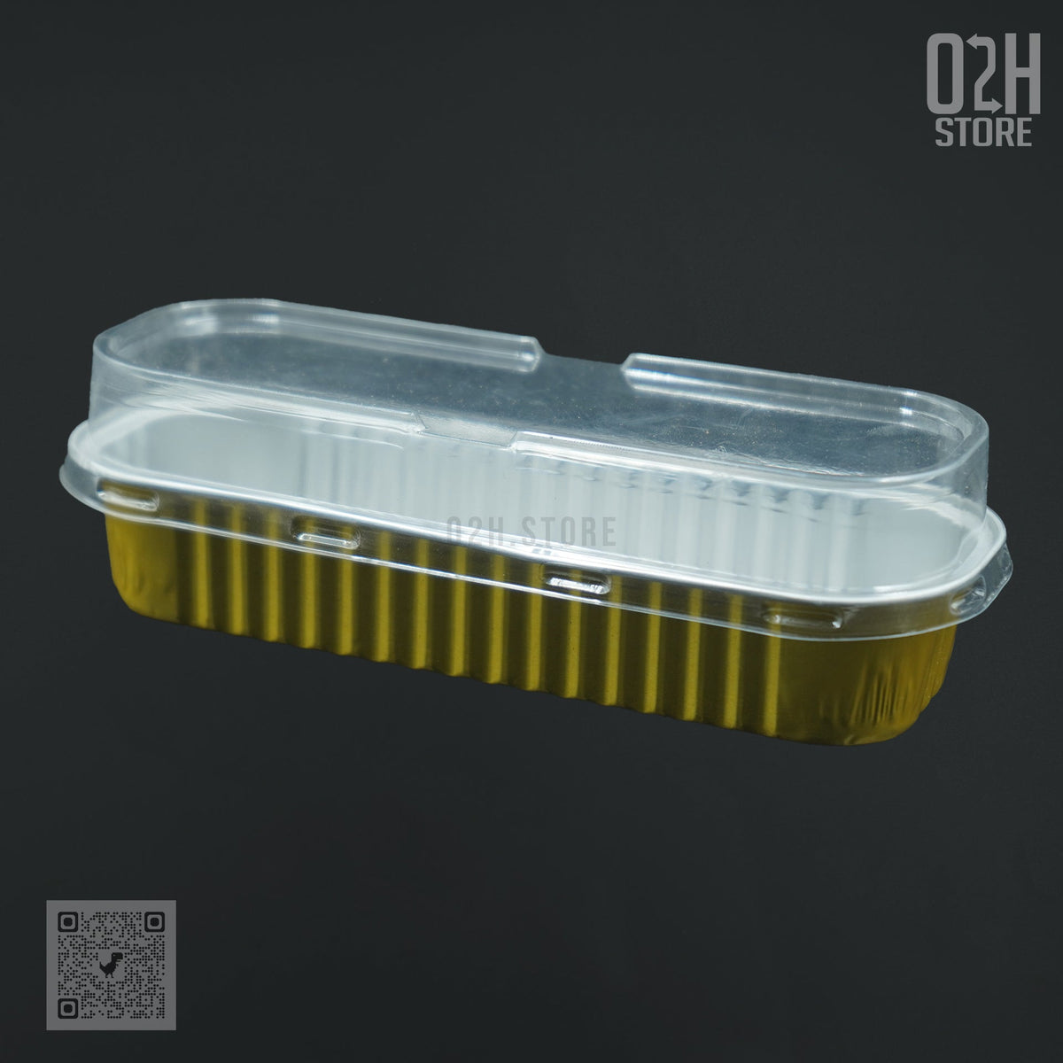 200 ml Boat-Shaped Gold Base Aluminium Containers with Lid