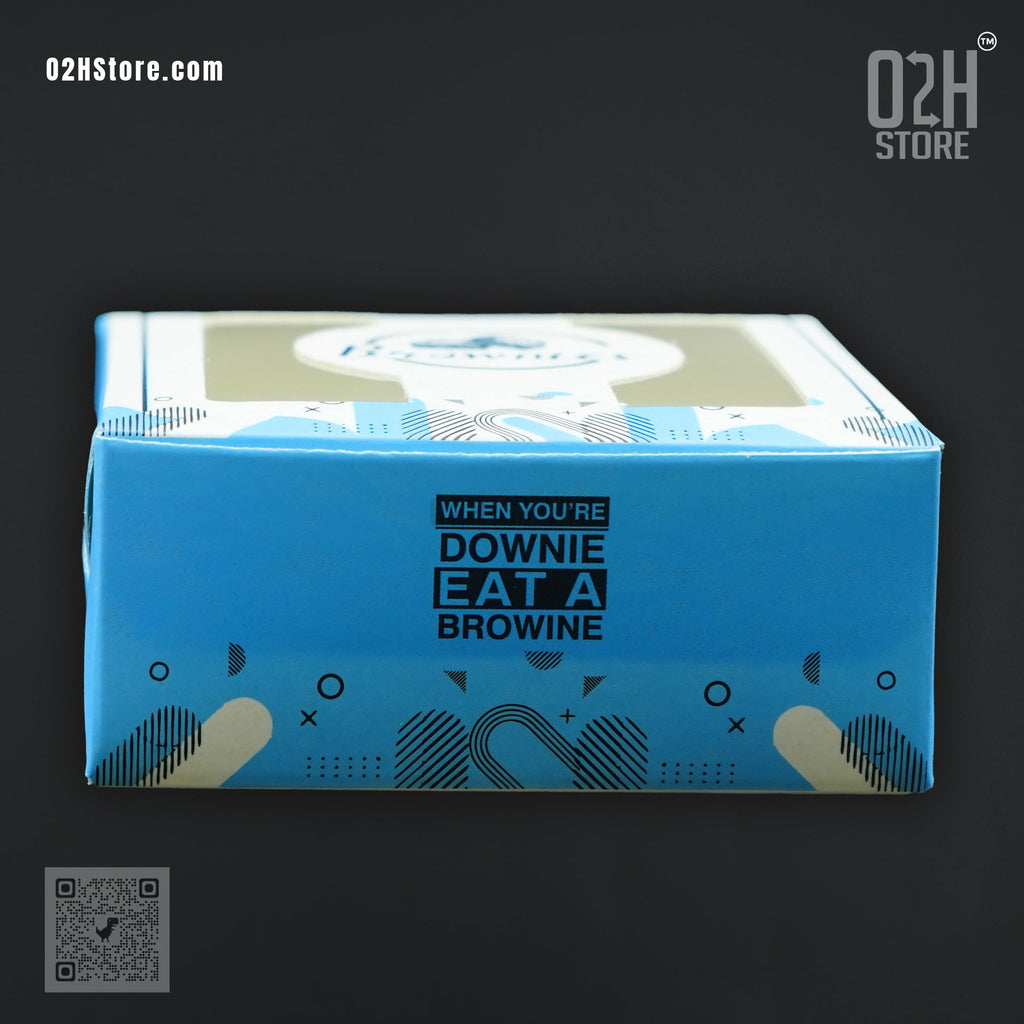 Premium Brownie Box Blue ( L:9, W:9, H:4 cm )
