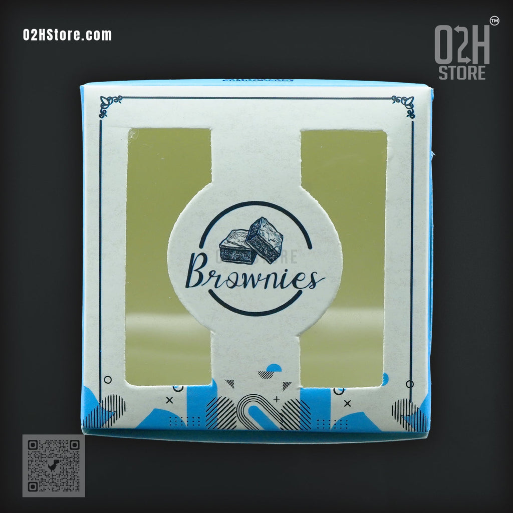 Premium Brownie Box Blue ( L:9, W:9, H:4 cm )