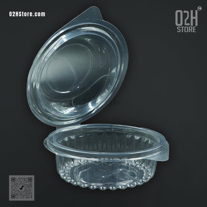 8oz (250 ml) Round Clear Bakery Container with Lid | For Donuts & Mini Cakes