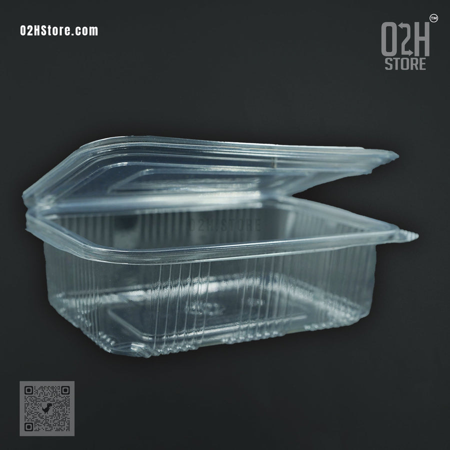 Sample: 750ml Transparent Flat Hinged Box (2 Pcs)