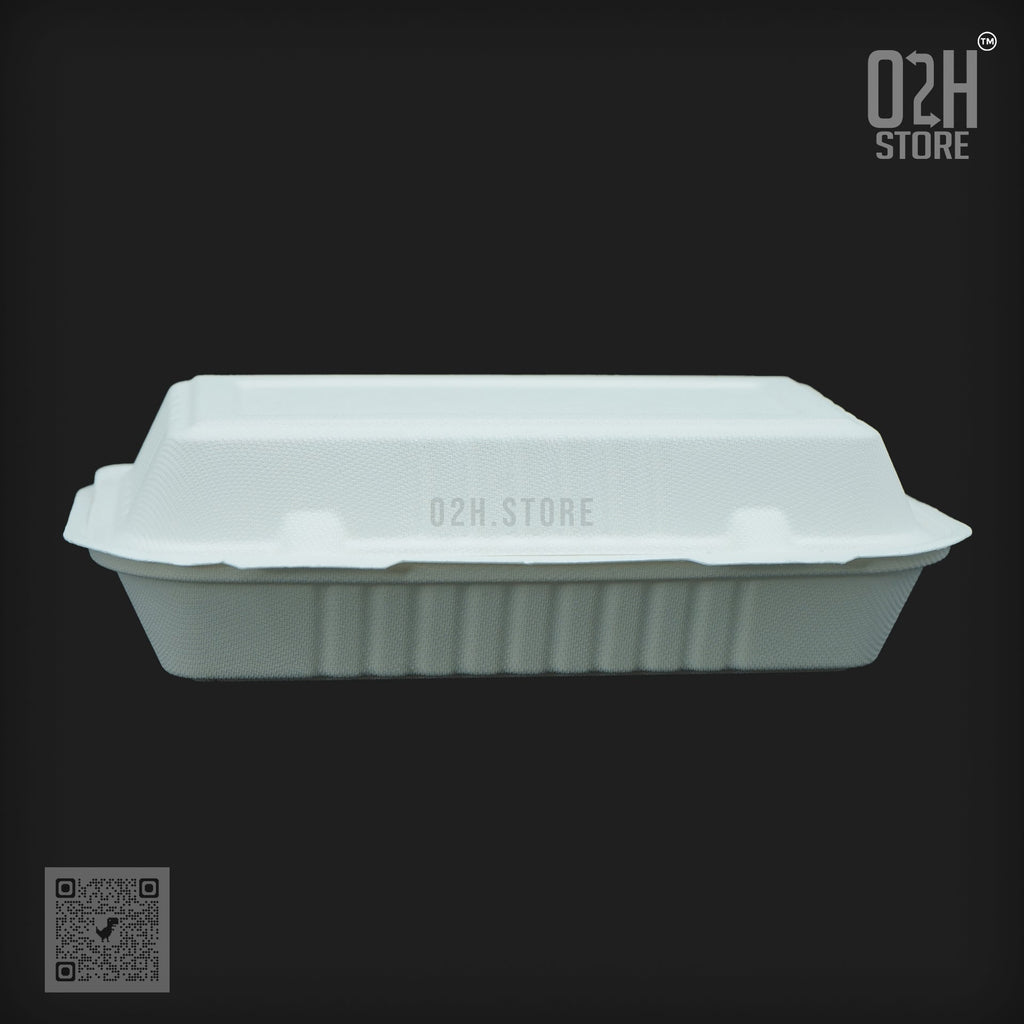 750ml White Disposable Bento Lunch Box (9*6)