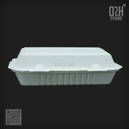 750ml White Disposable Bento Lunch Box (9*6)