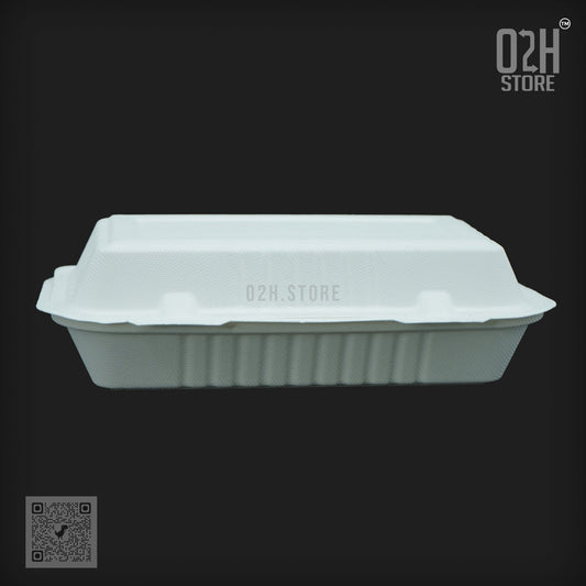 750ml White Disposable Bento Lunch Box (9*6)