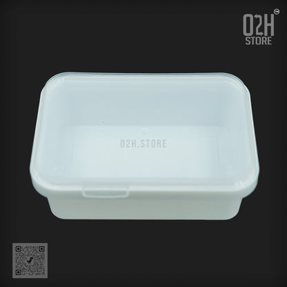 small white base with transperent lid