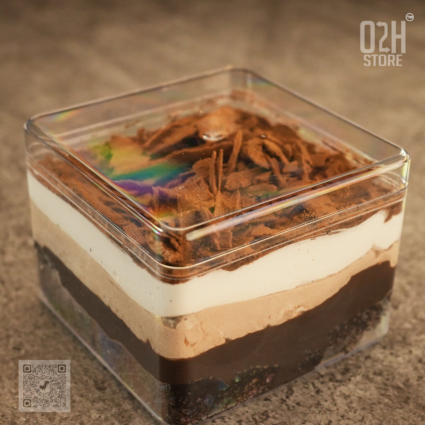 Transparent 250ml Dessert Box with Lid