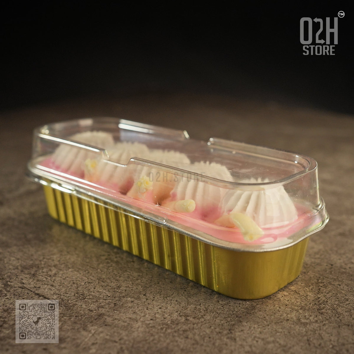 200 ml Boat-Shaped Gold Base Aluminium Containers with Lid