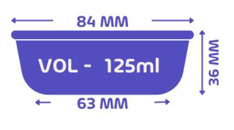Round 125 ml - Gold Base Aluminium Containers with Lid