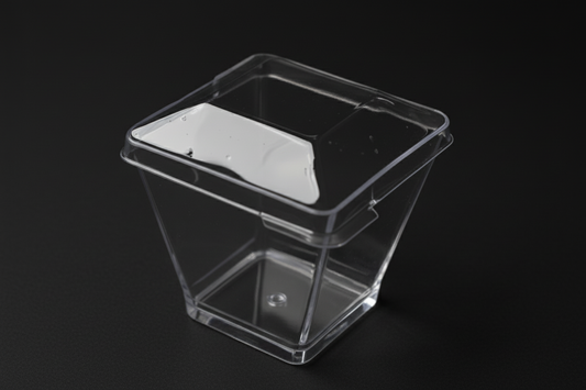 Small Dessert Cup square 60ml – Lid Included