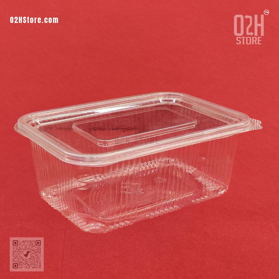 Sample: 1000 ml Flat Hinged Container – (2 Pcs)