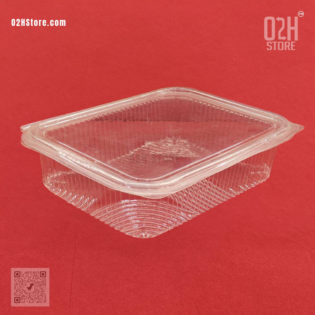 1250 ml Transparent Hinged Food Boxes