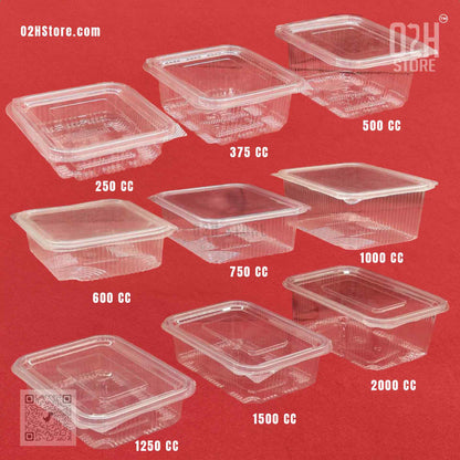250 ml Transparent Hinged Boxes