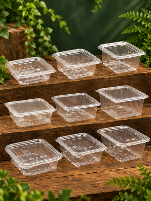 1000 ml Flat Hinged box