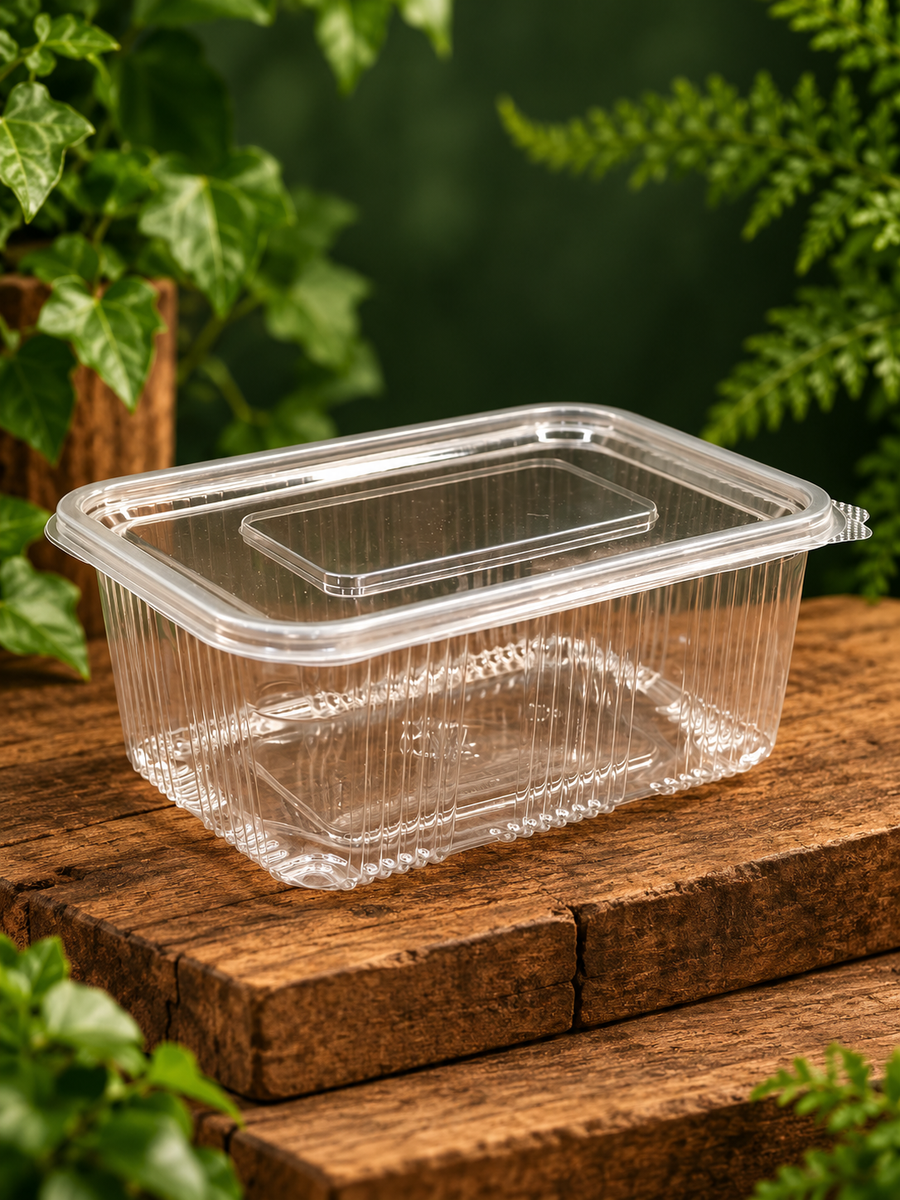 1000 ml Flat Hinged box